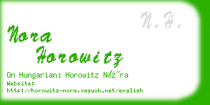 nora horowitz business card